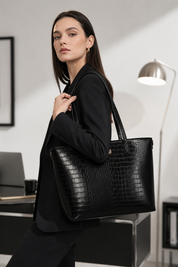 Amber Large Tote Bag - Black