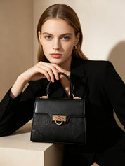 Anne Top Handle Bag - Black