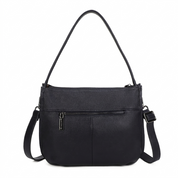 Sola Leather Shoulder Bag - Black