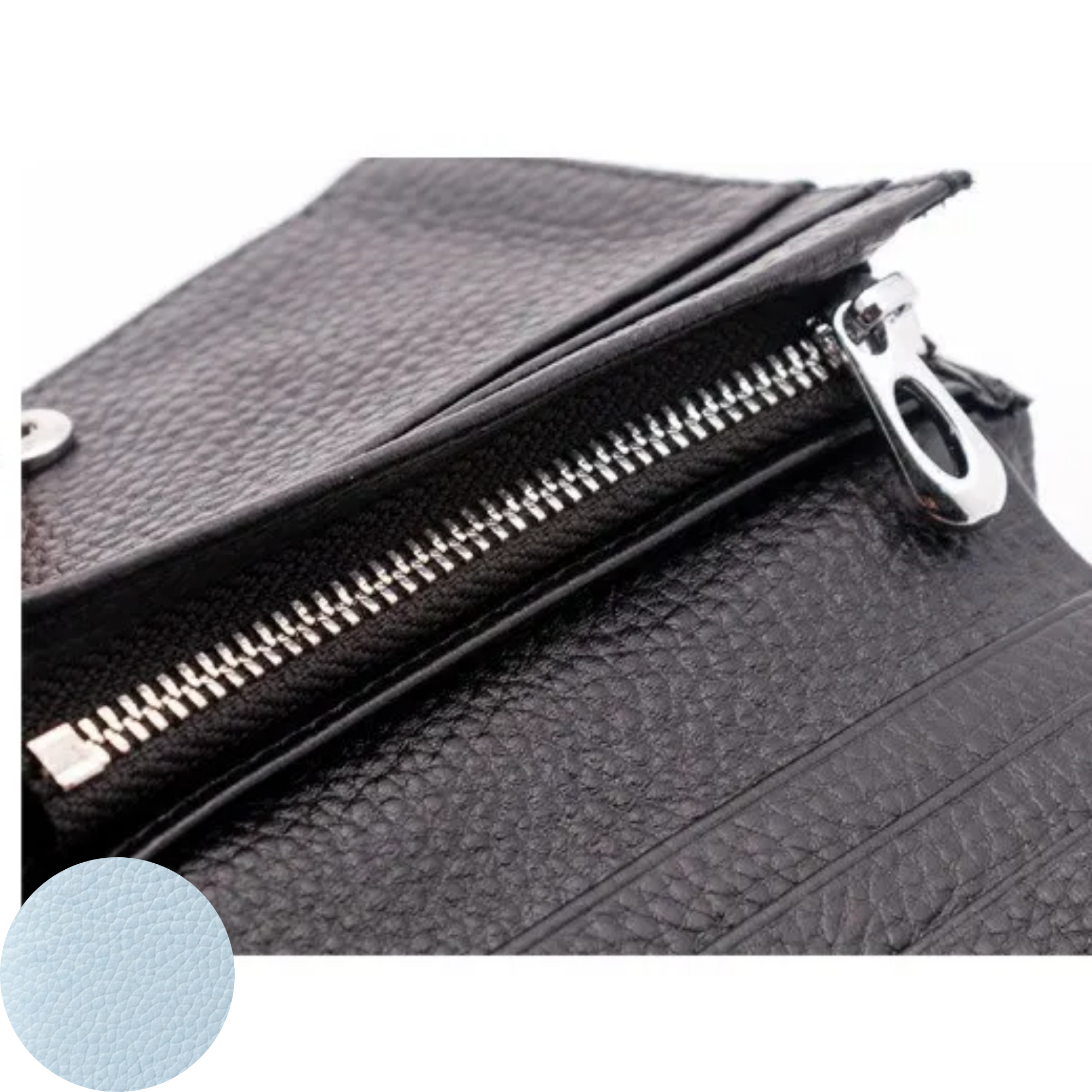 Jill Small Leather Wallet - Light Blue