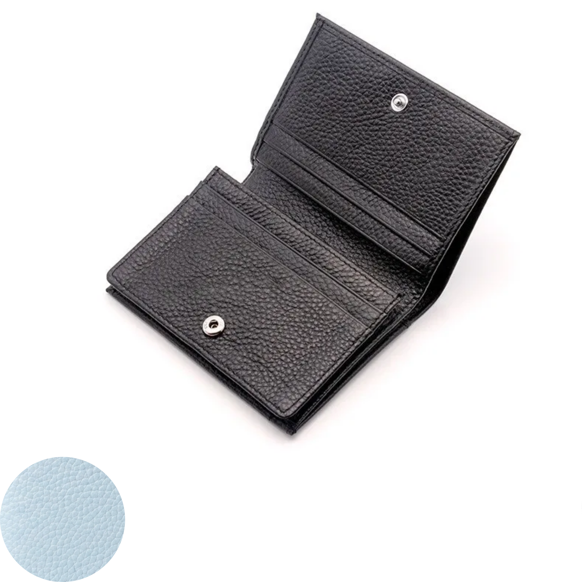 Jill Small Leather Wallet - Light Blue