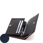Jill Small Leather Wallet - Navy