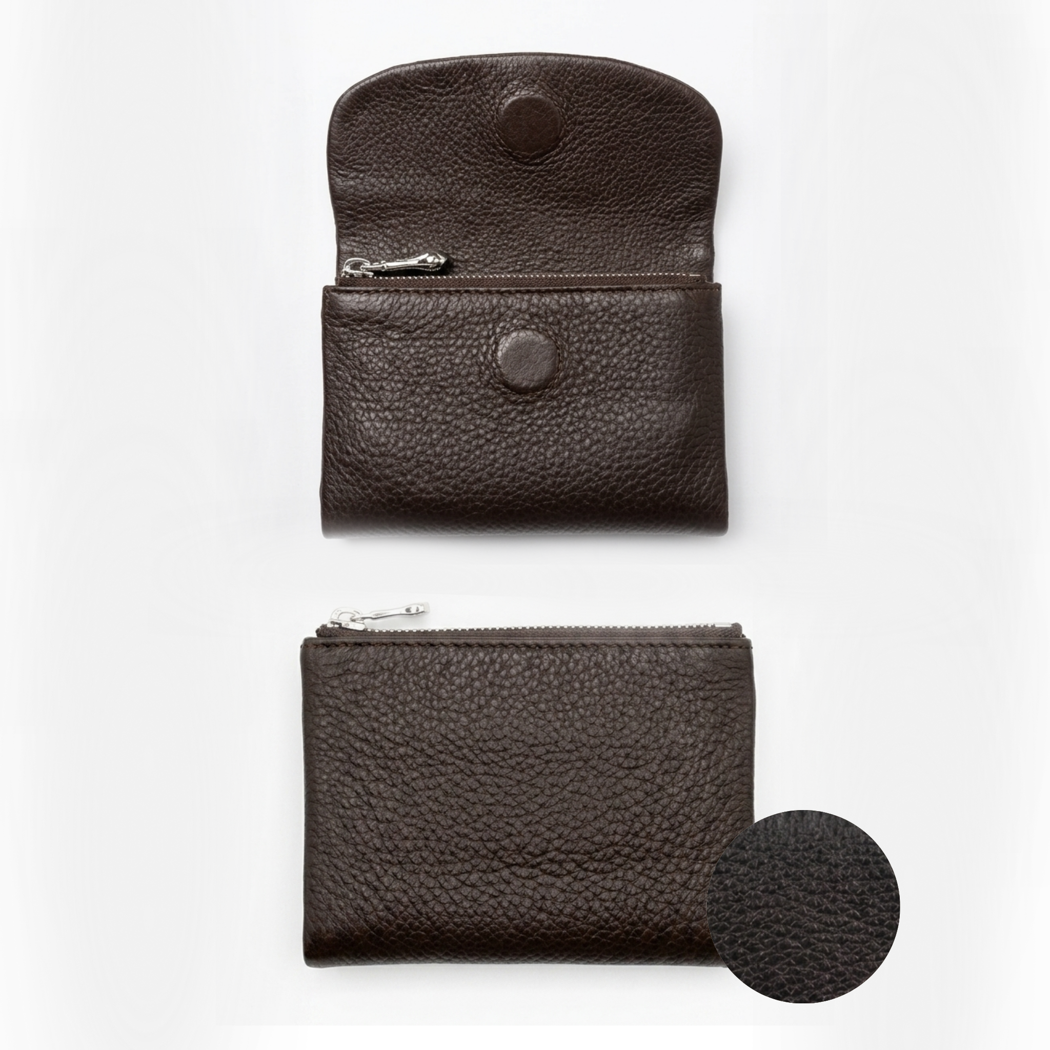 Margaret Medium Leather Wallet - Black