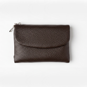 Margaret Medium Leather Wallet - Coffee