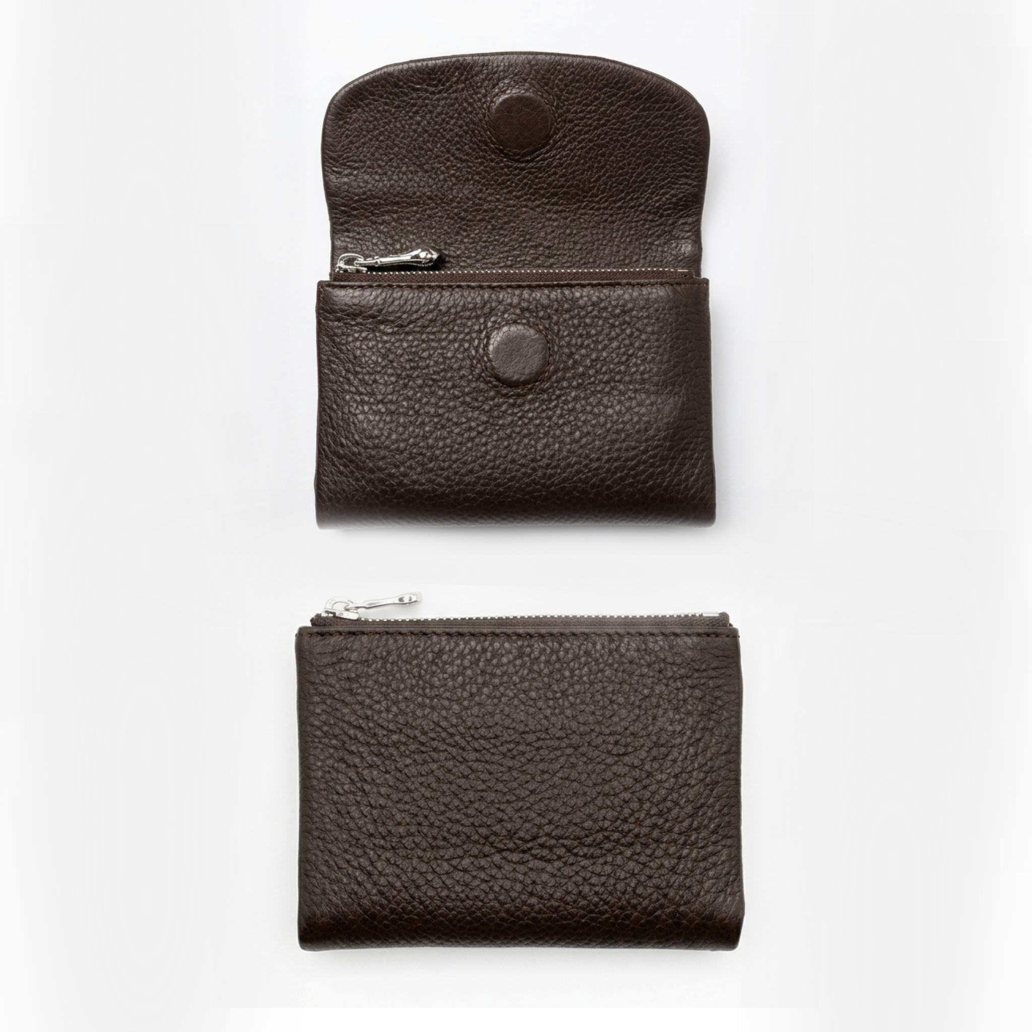 Margaret Medium Leather Wallet - Coffee