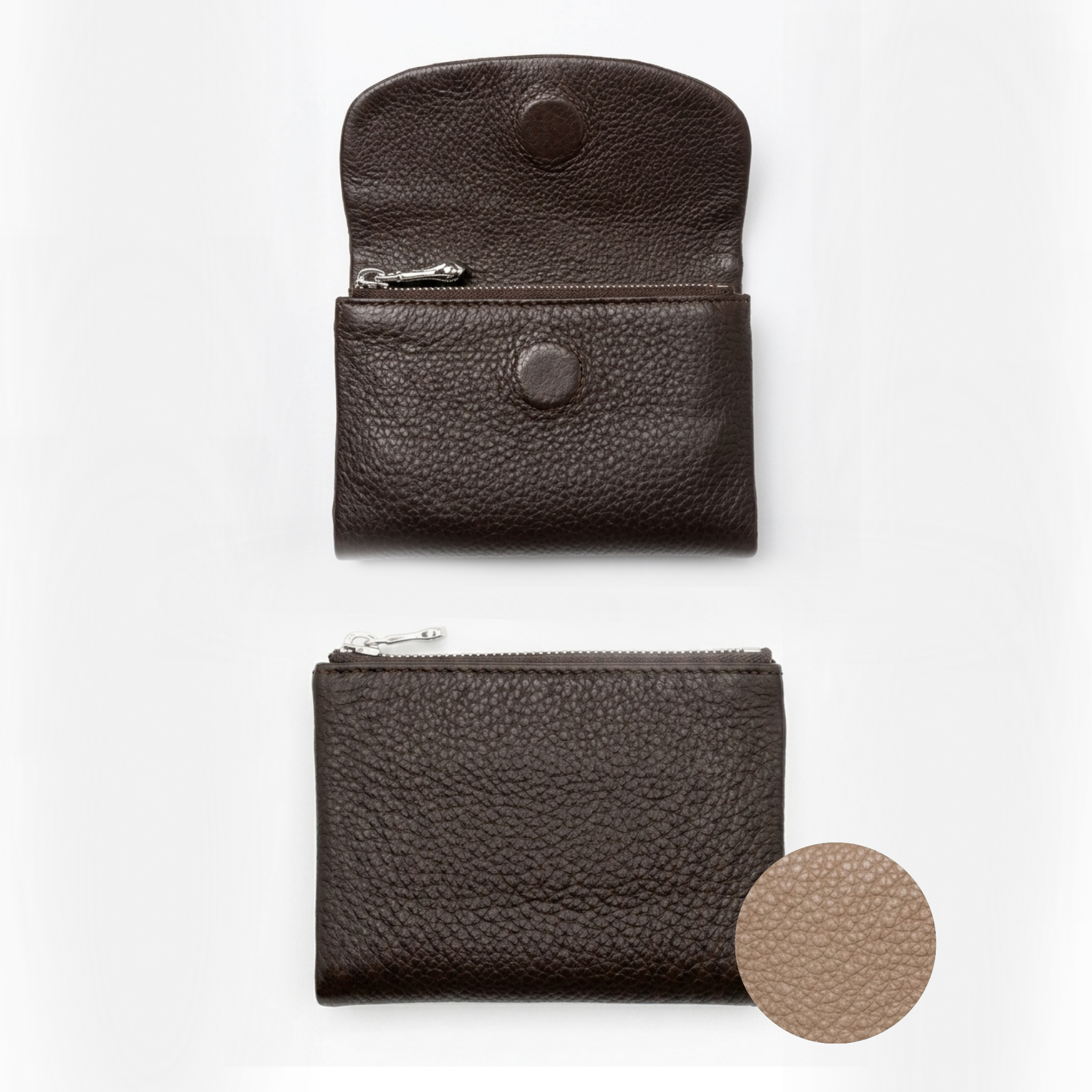 Margaret Medium Leather Wallet - Camel