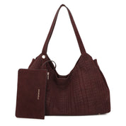 Reva Suede Hobo Bag - Merlot
