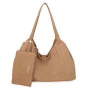 Reva Suede Hobo Bag - Tan
