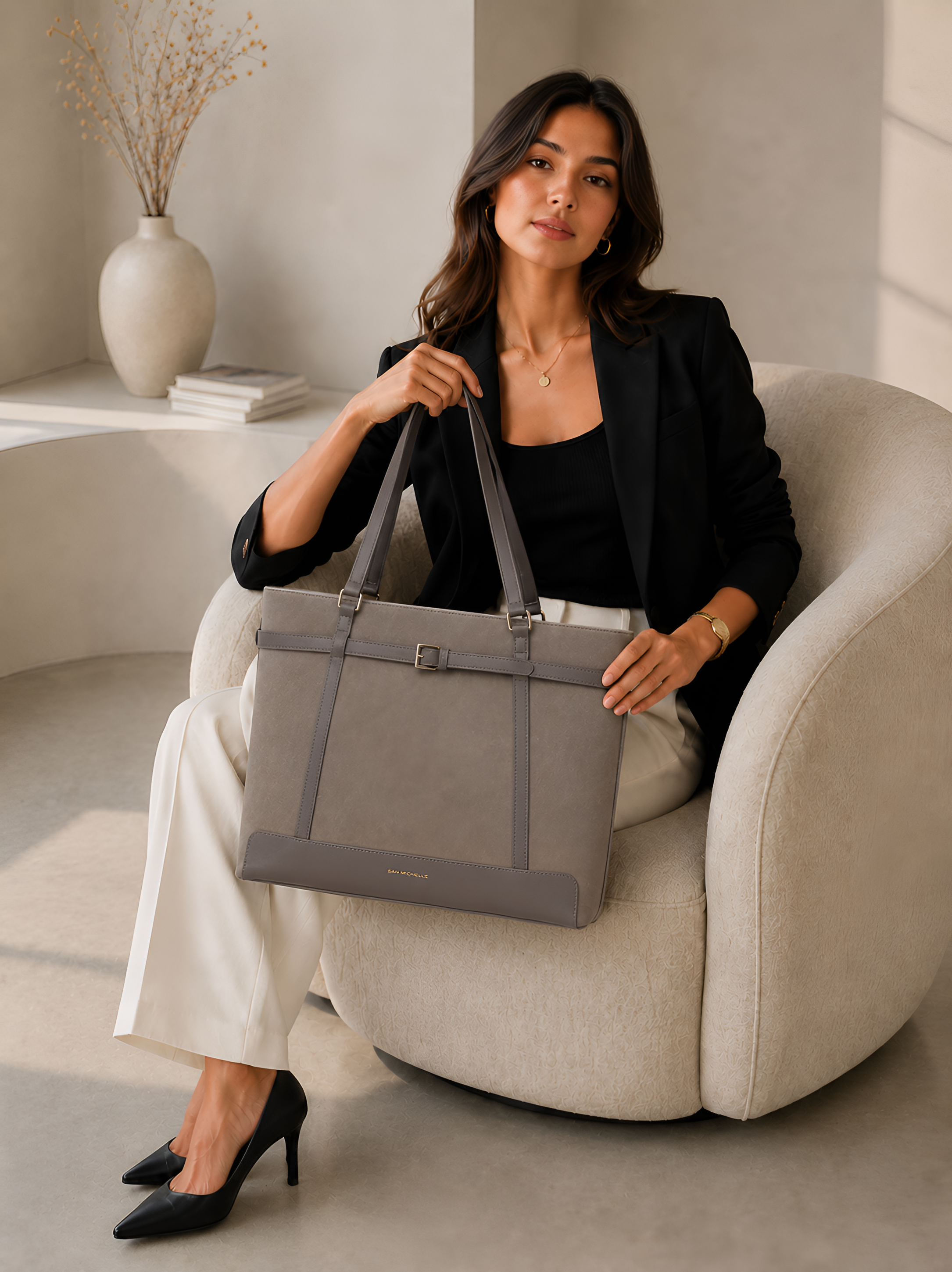 Alessia Tote Bag - Taupe
