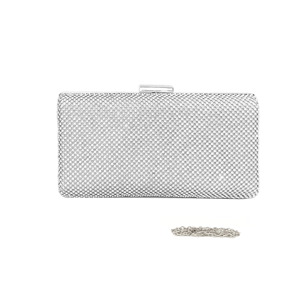 Adele Clutch Bag - Silver