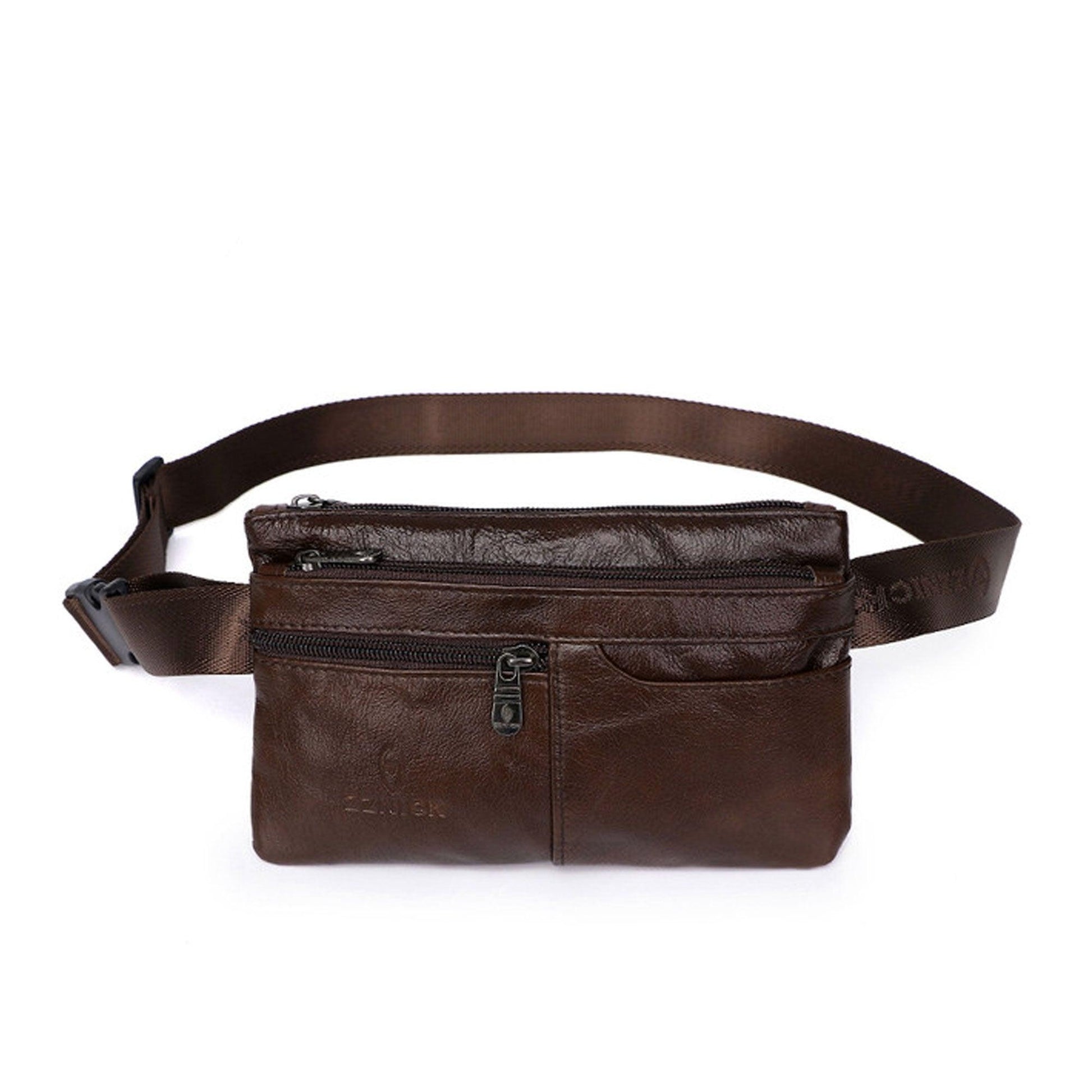 Alfie Leather Belt Bag - San Michelle Bags suitcase nz