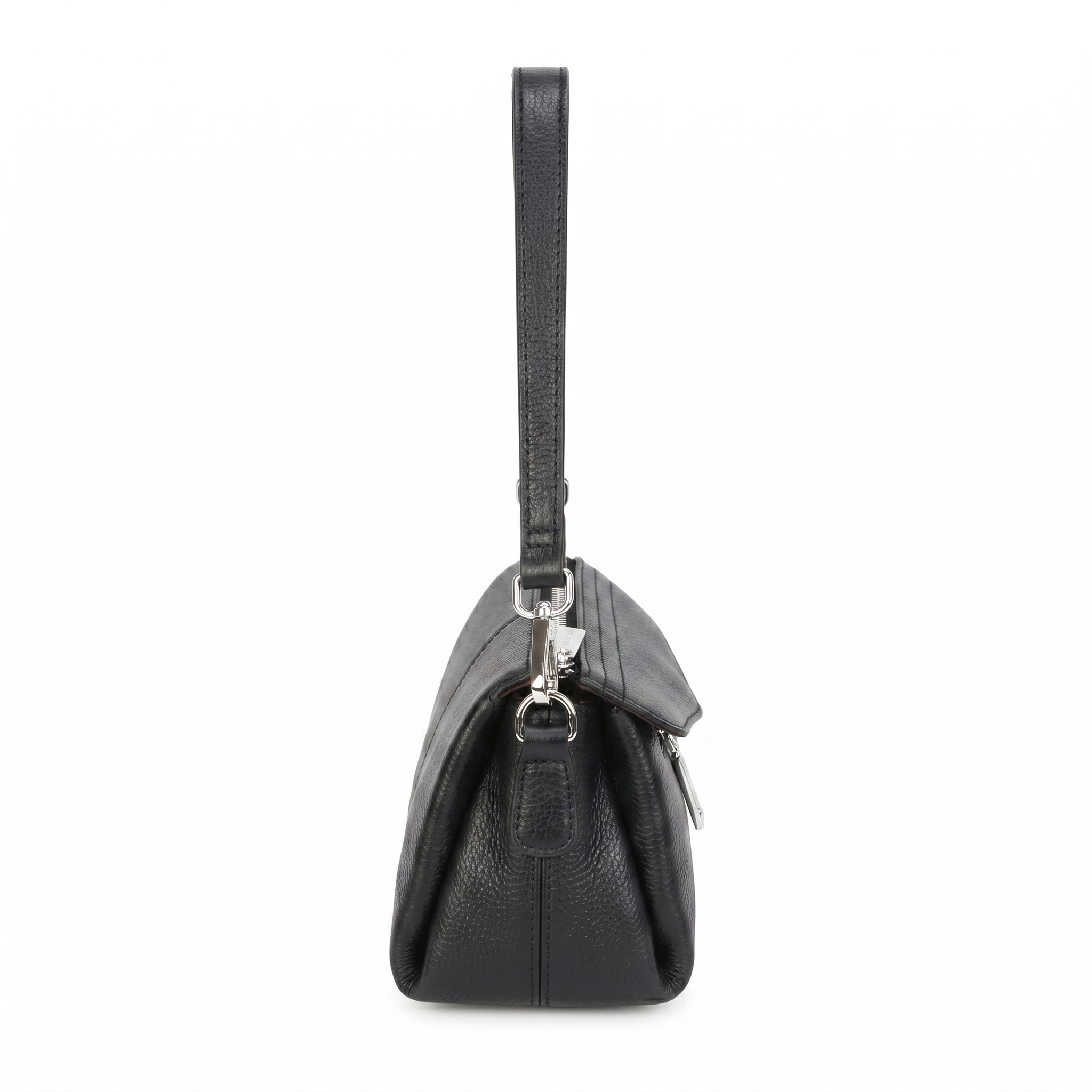Anna Leather Crossbody Bag - Black