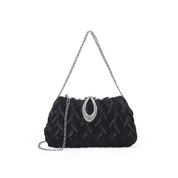 Ara Woven Clutch Bag - Black