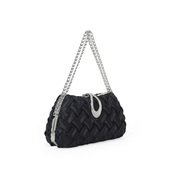 Ara Woven Clutch Bag - Black