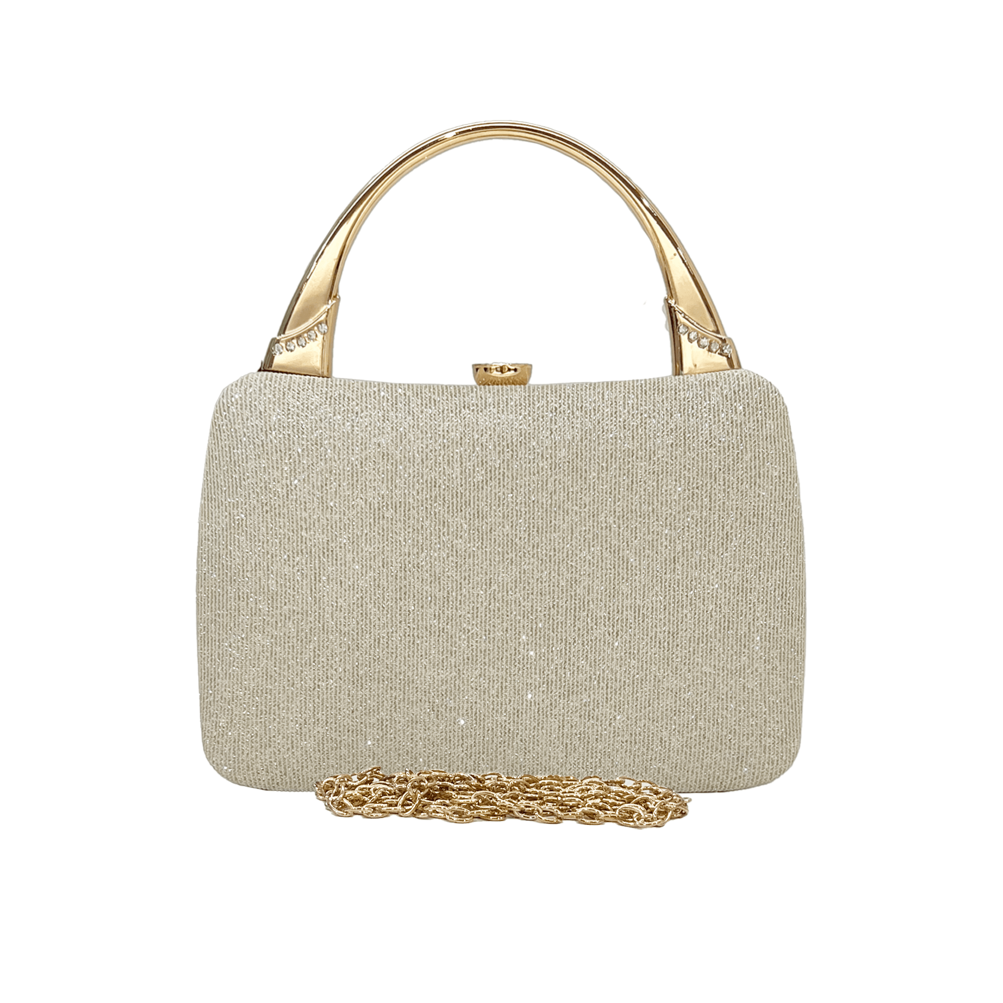 Camille Metal Handle Clutch Bag - San Michelle Bags suitcase nz