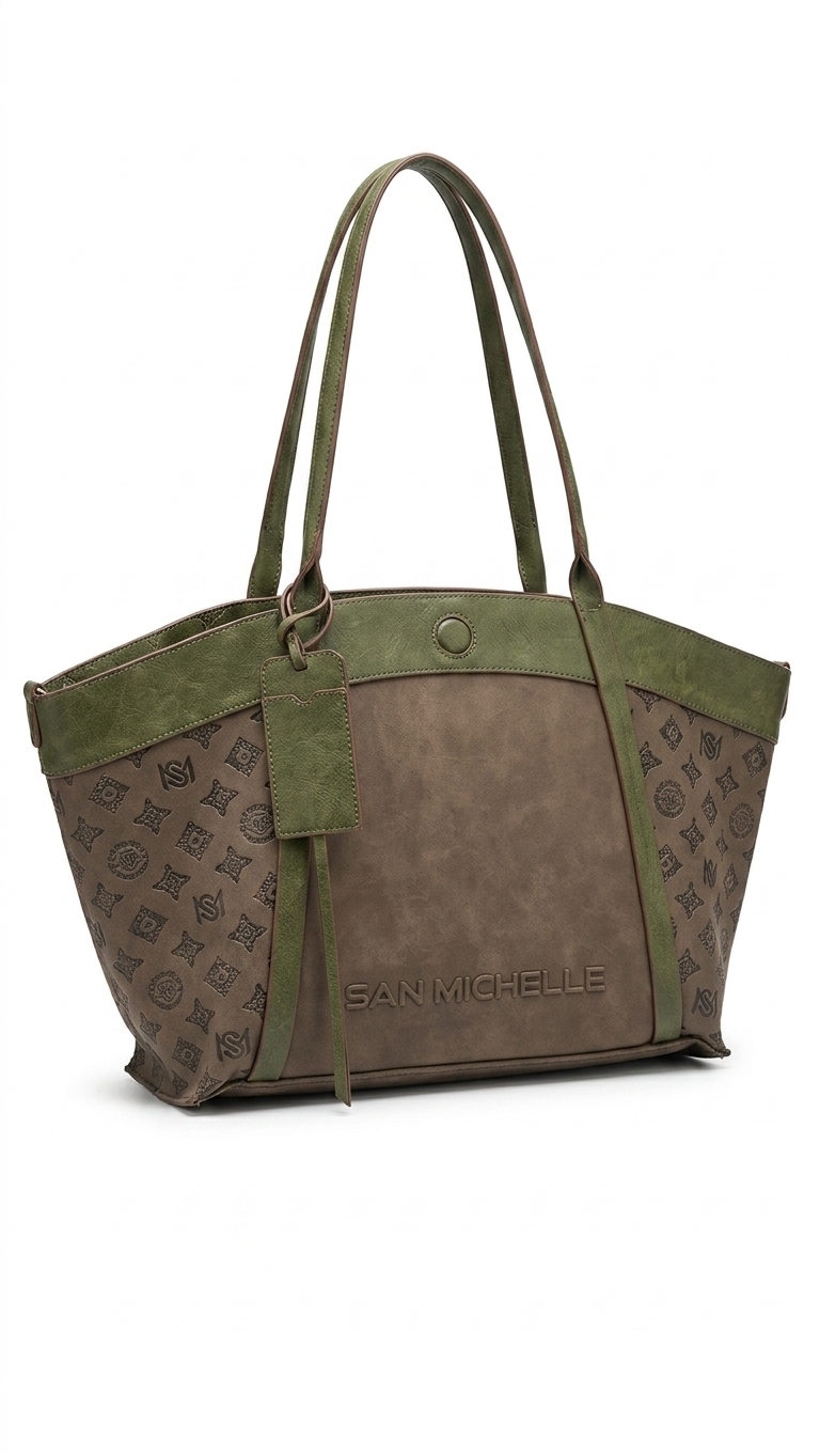 Chelsea Reversible Tote Bag - Olive Green