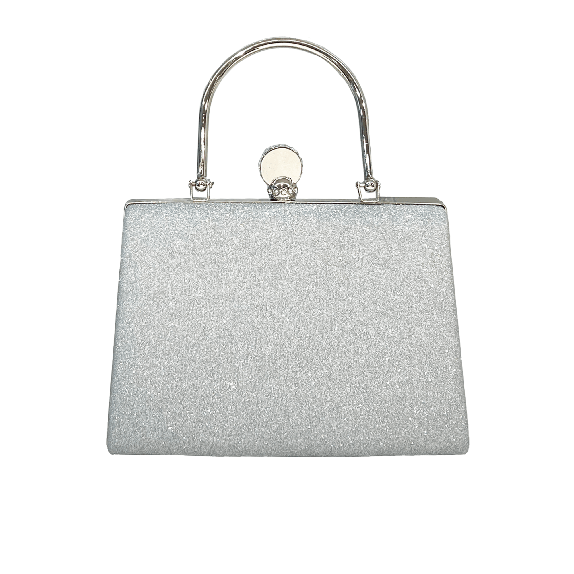 Silver clutch 2024 bag with handle