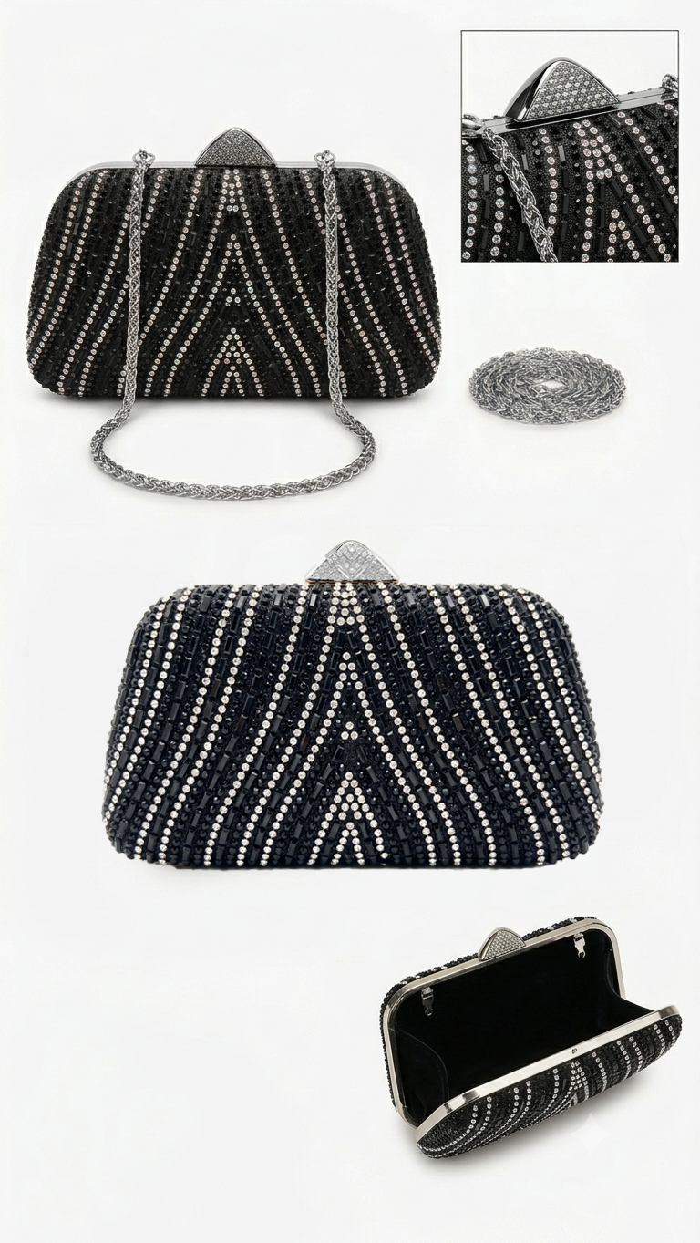 Clara Clutch Bag - Black
