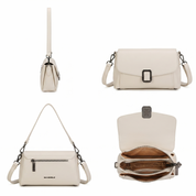 Coco Leather Crossbody Bag - Beige