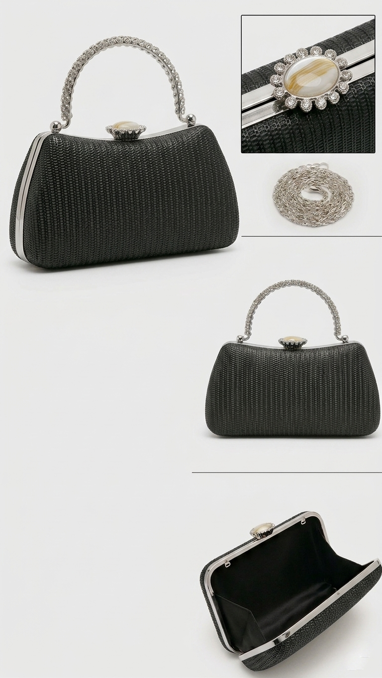 Dana Clutch Bag - Black