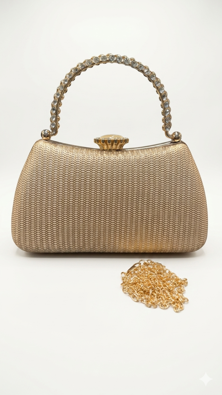 Dana Clutch Bag - Gold