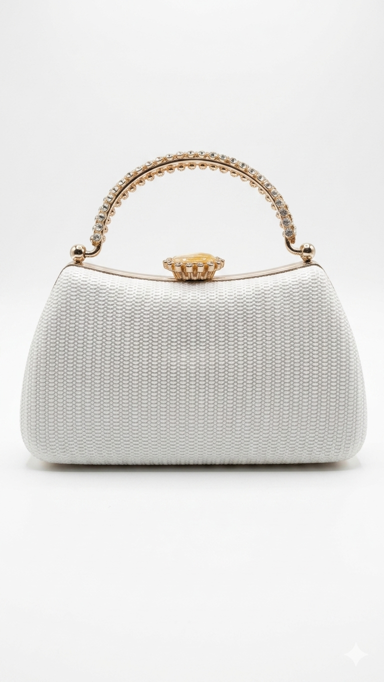 Dana Clutch Bag - Silver