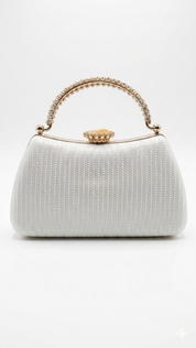 Dana Clutch Bag - Silver