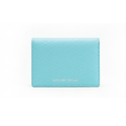 Daniel Leather Card Wallet - Aqua Blue