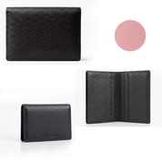 Daniel Leather Card Wallet - Light Pink