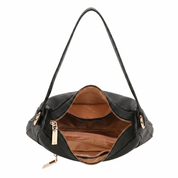 Elora Leather Shoulder Bag - Black