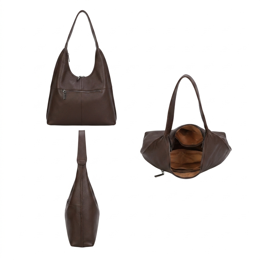 Haven Leather Shoulder Bag - Coffee