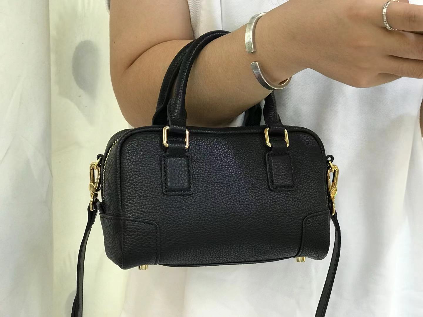 Clara Leather Mini Duffle Bag