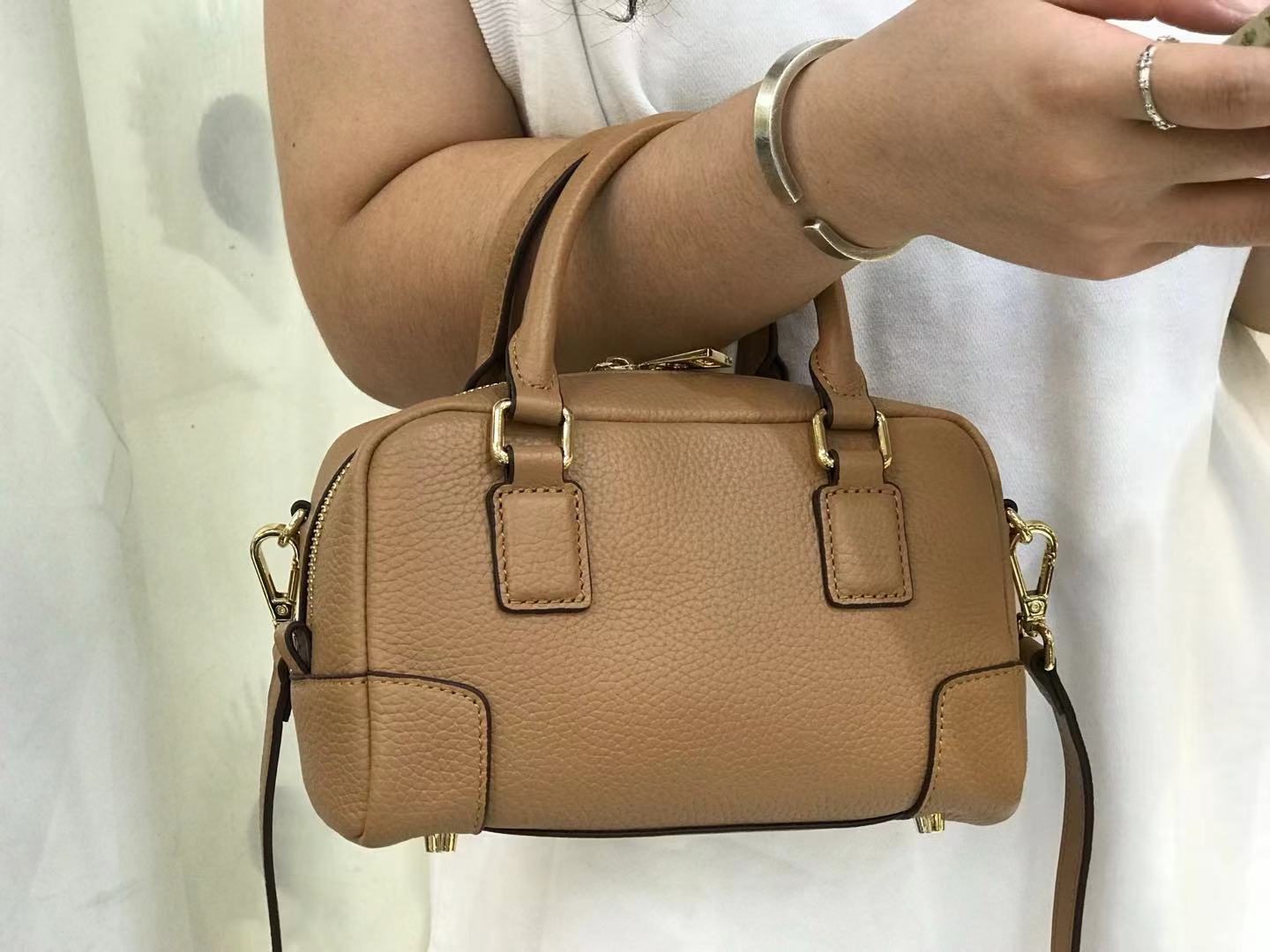 Clara Leather Mini Duffle Bag