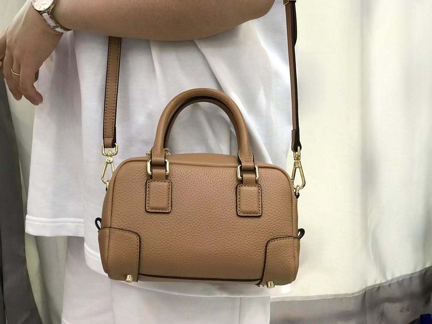 Clara Leather Mini Duffle Bag