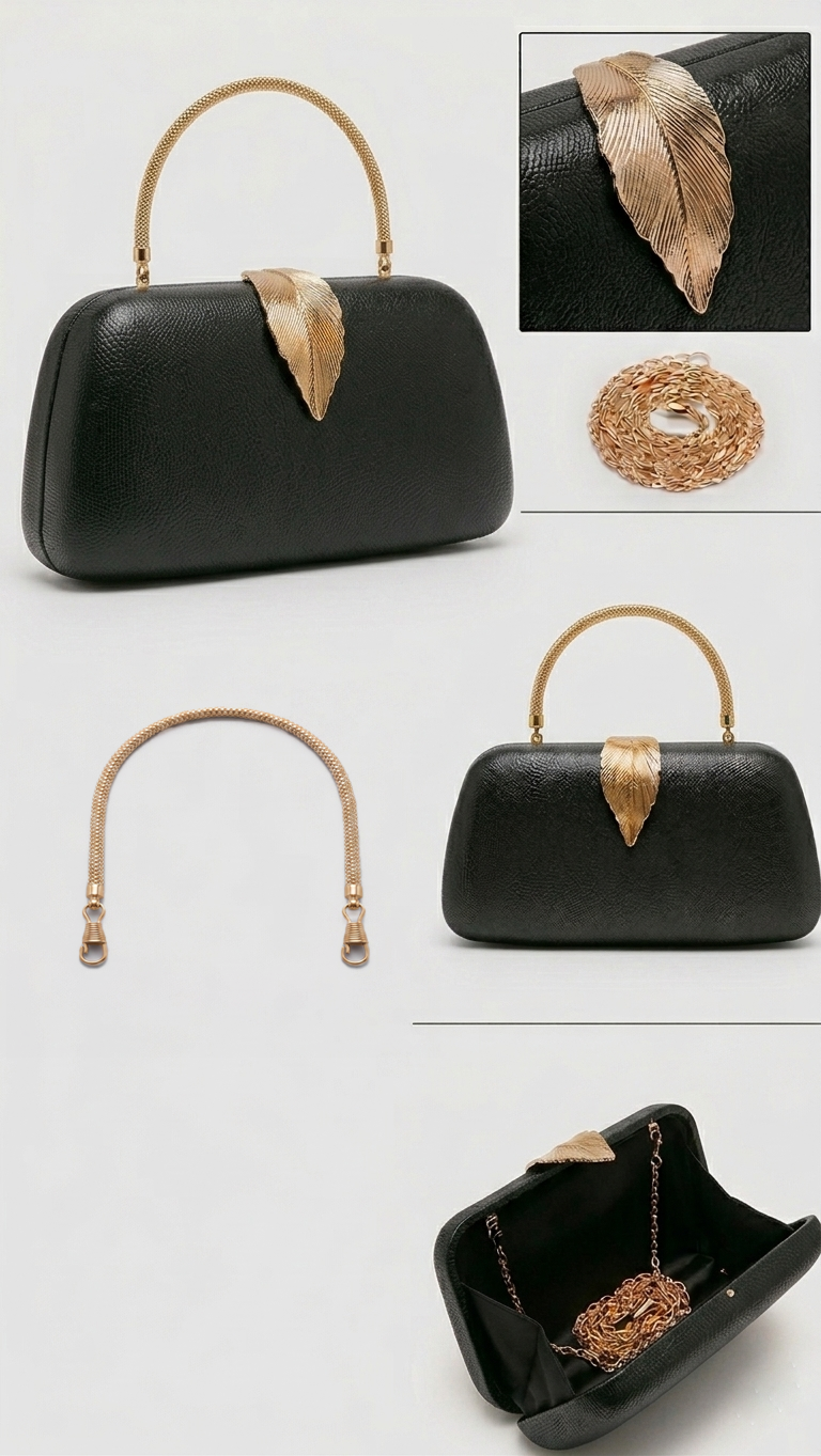 Laura Clutch Bag - Black