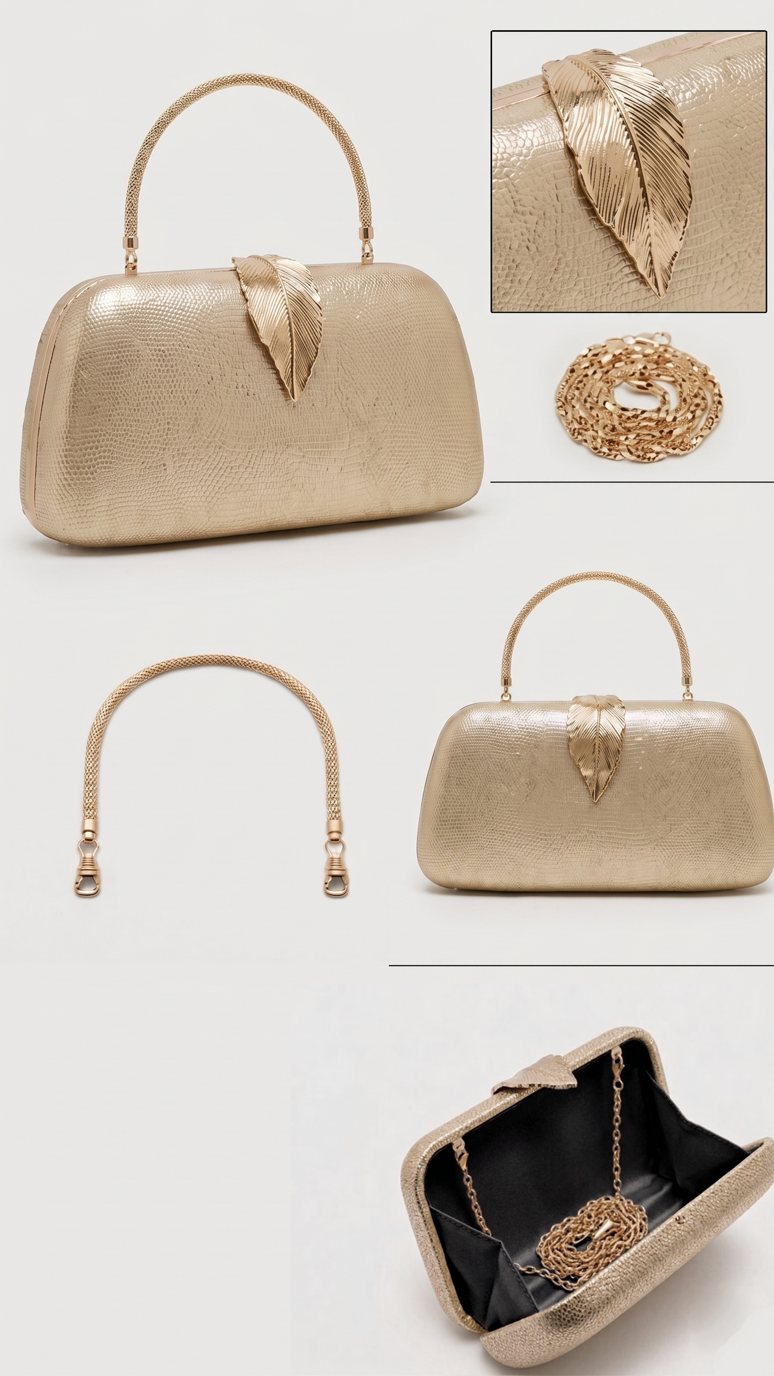 Laura Clutch Bag - Gold