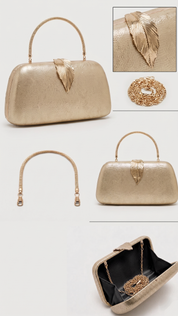 Laura Clutch Bag - Gold