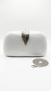 Laura Clutch Bag - Silver