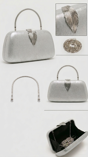 Laura Clutch Bag - Silver