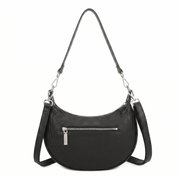 Laura Leather Crossbody Bag - Black
