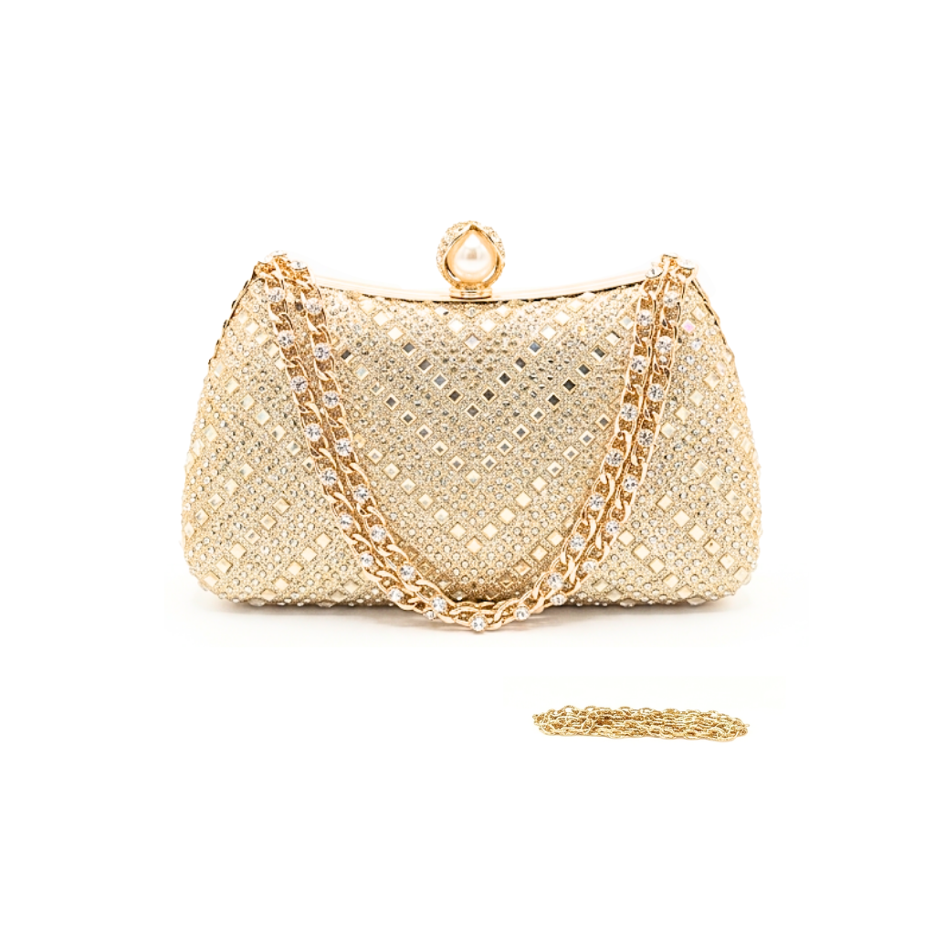 Luna Clutch Bag - Gold