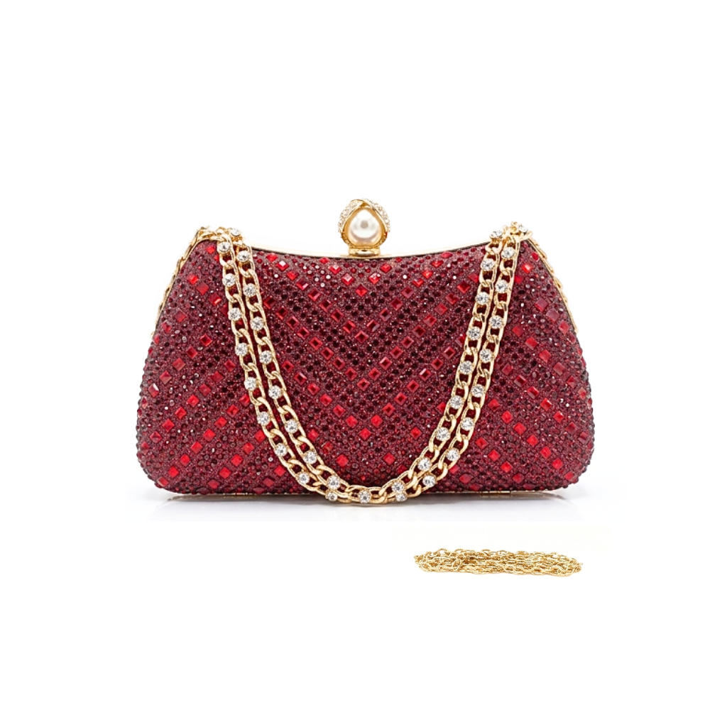 Luna Clutch Bag - Red