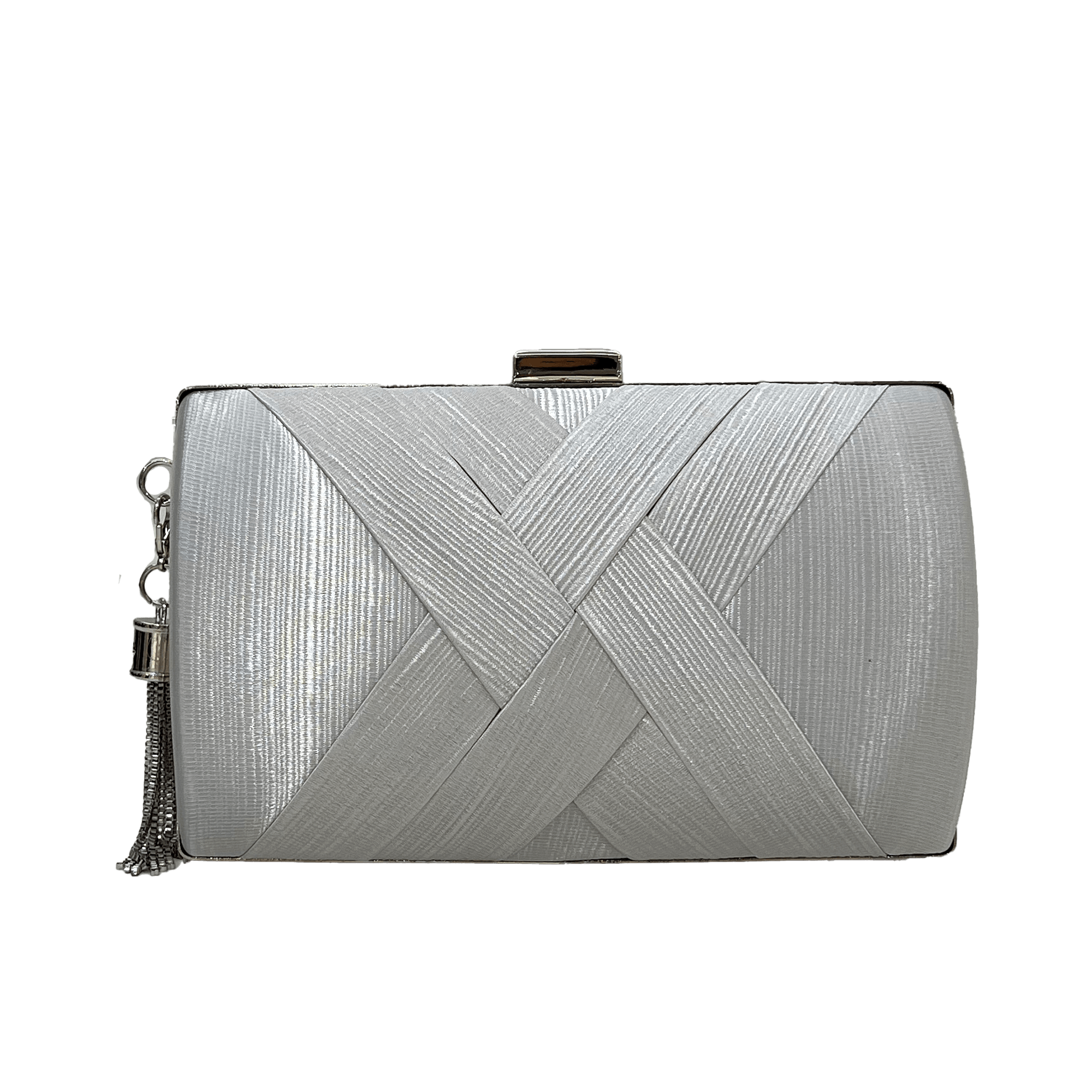 Silver grey clutch on sale bags