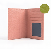 Parker Leather Passport Wallet - Olive Green