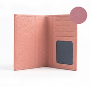 Parker Leather Passport Wallet - Salmon Pink