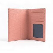 Parker Leather Passport Wallet - Salmon Pink