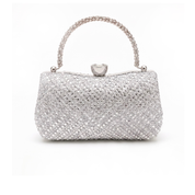 Portia Clutch Bag - Silver