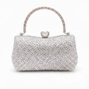 Portia Clutch Bag - Silver