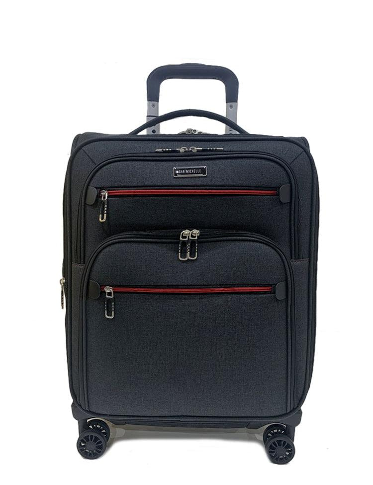 San Michelle Denim Traveller 55cm Suitcase - San Michelle Bags suitcase nz