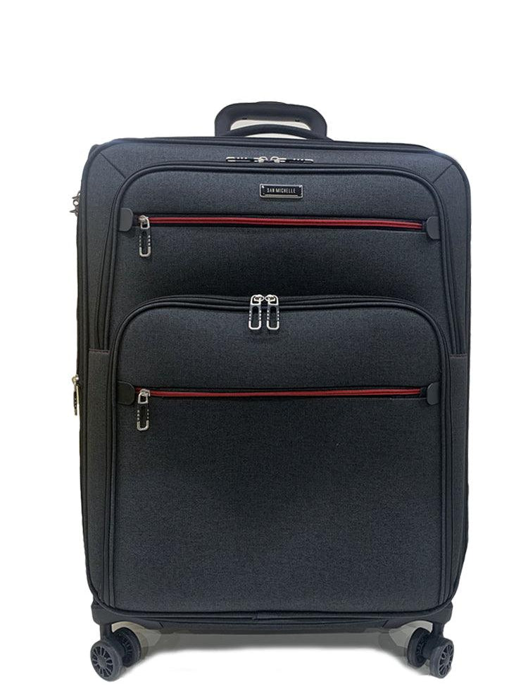 San Michelle Denim Traveller 69cm Suitcase - San Michelle Bags suitcase nz